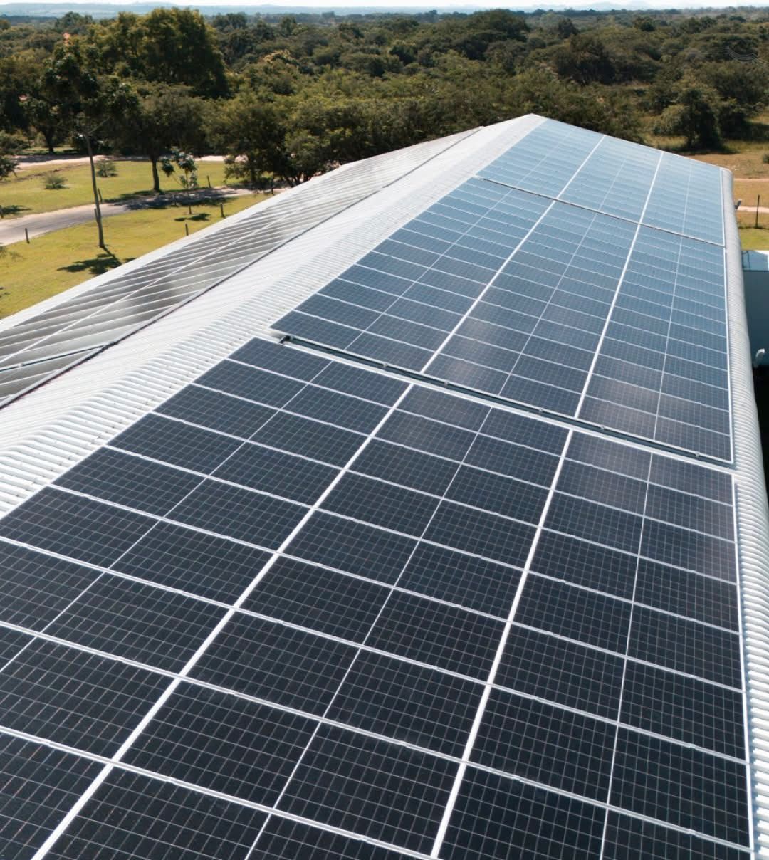Ground-mounted solar array engineered by Amostron